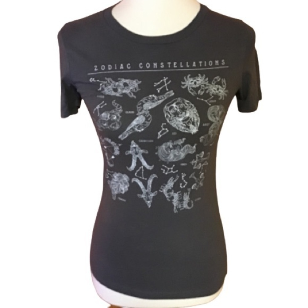 Fifth Sun Zodiac Constellations Graphic Tee | Vintage Astrology T-Shirt - Picture 2 of 10